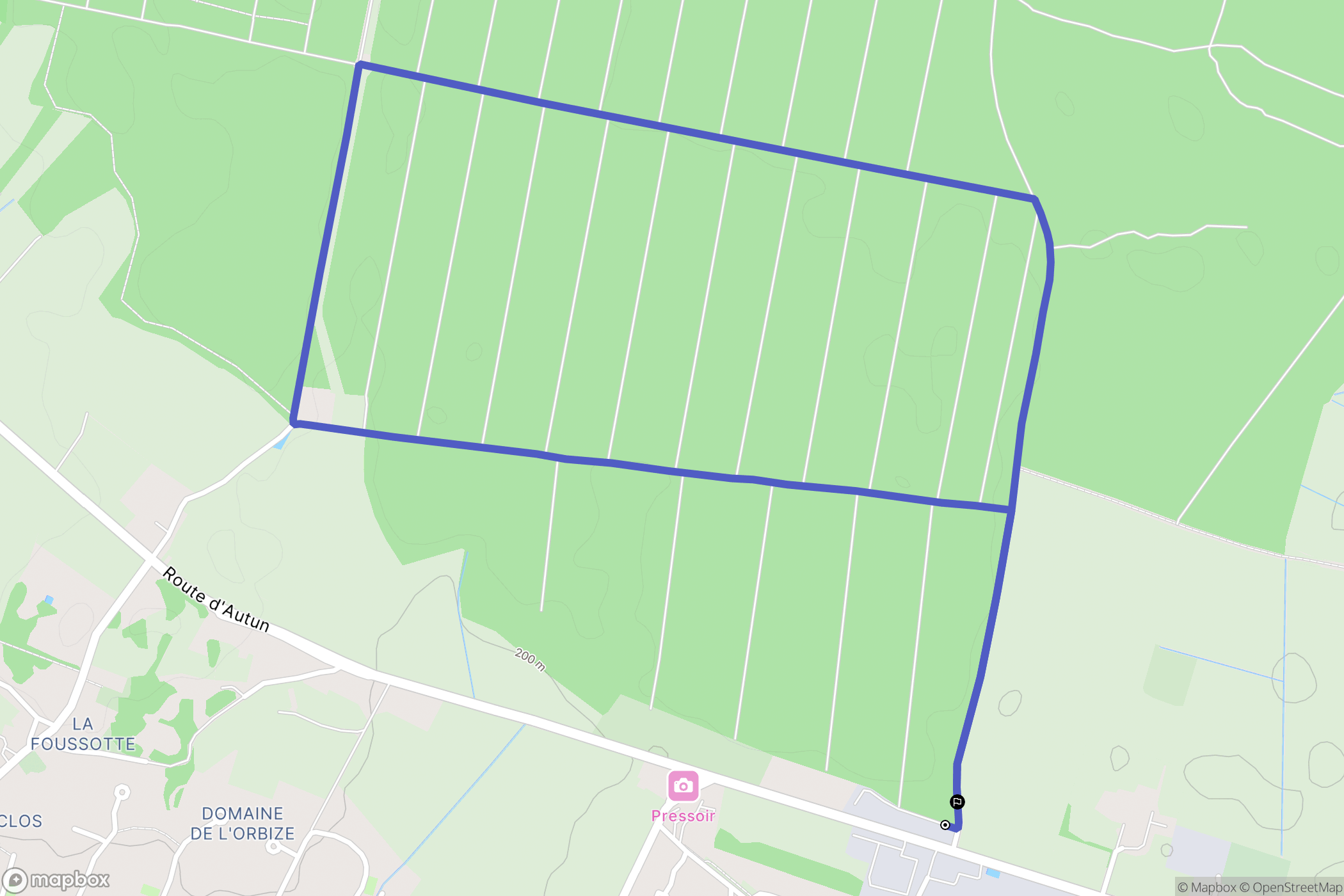 Mellecey : carte du parcours de randonnée - France