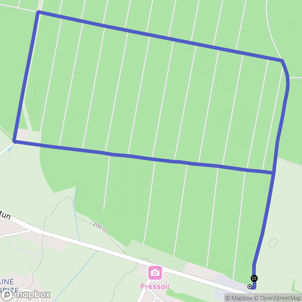 Mellecey : carte du parcours de randonnée - France