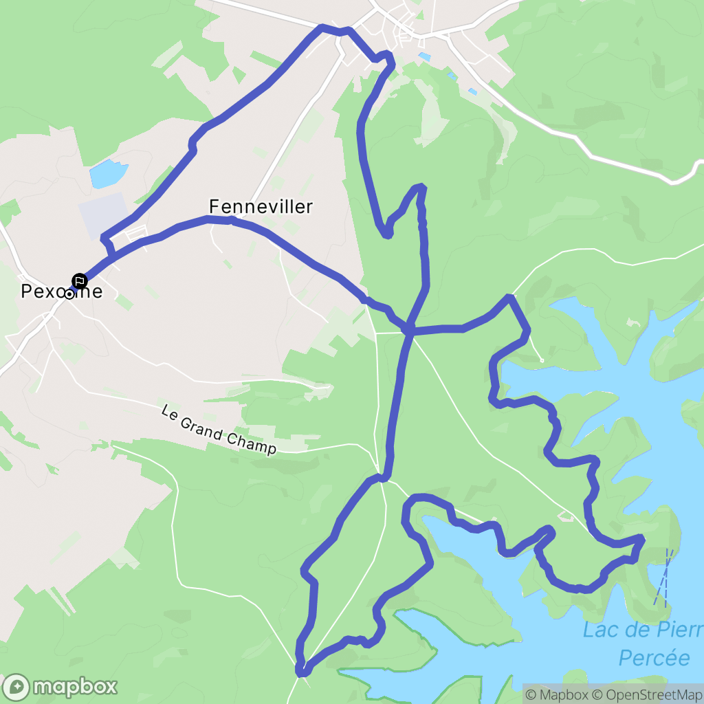 Pexonne : carte du parcours de randonnée - France