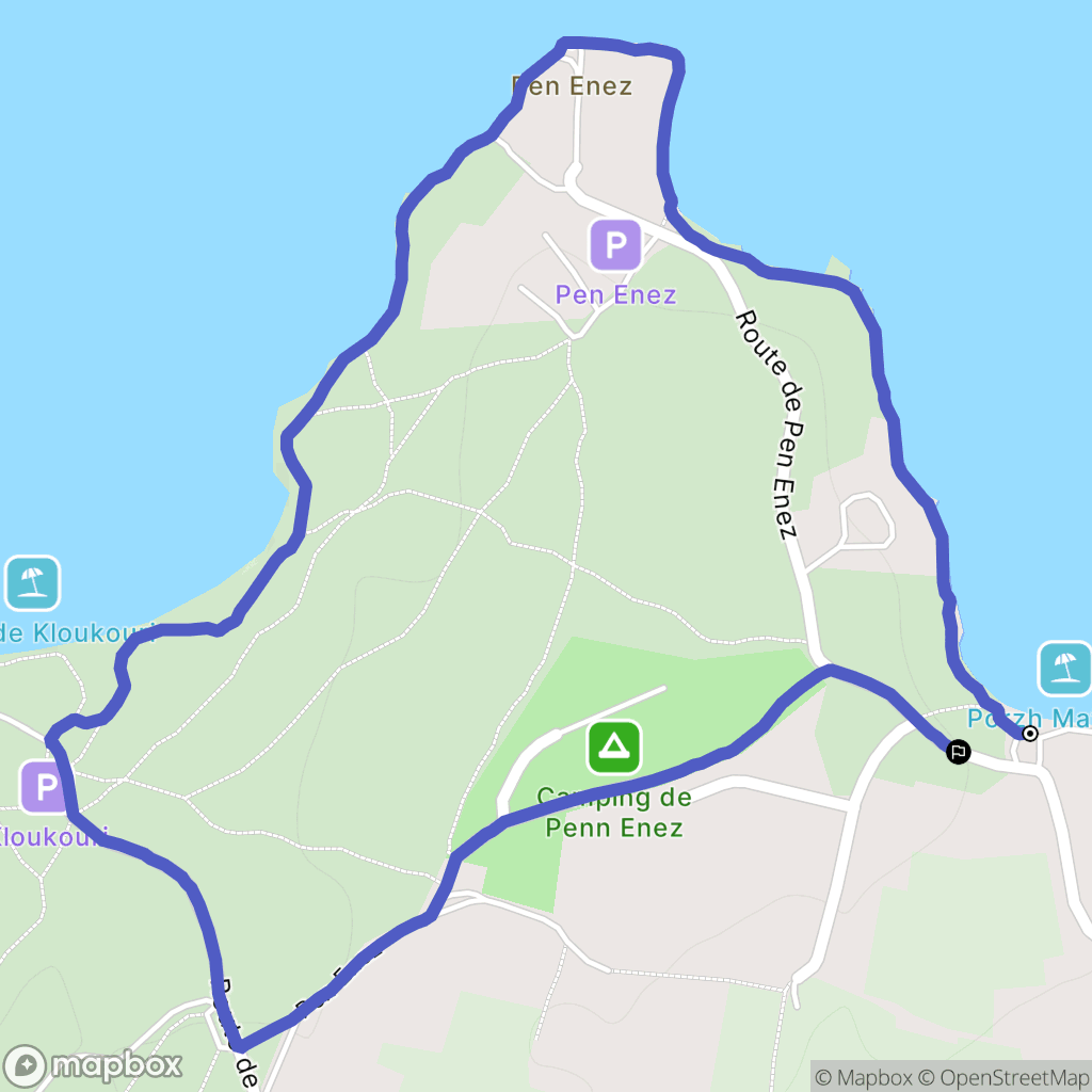 Landéda : carte du parcours de randonnée - France