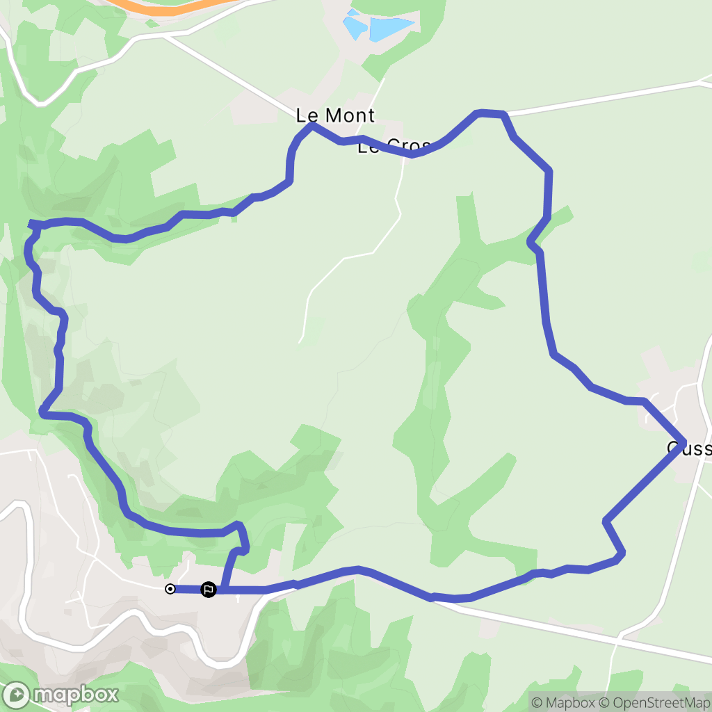 Saint-Angel : carte du parcours de randonnée - France