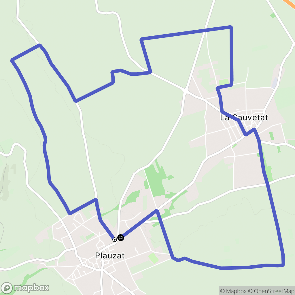 Plauzat : carte du parcours de randonnée - France