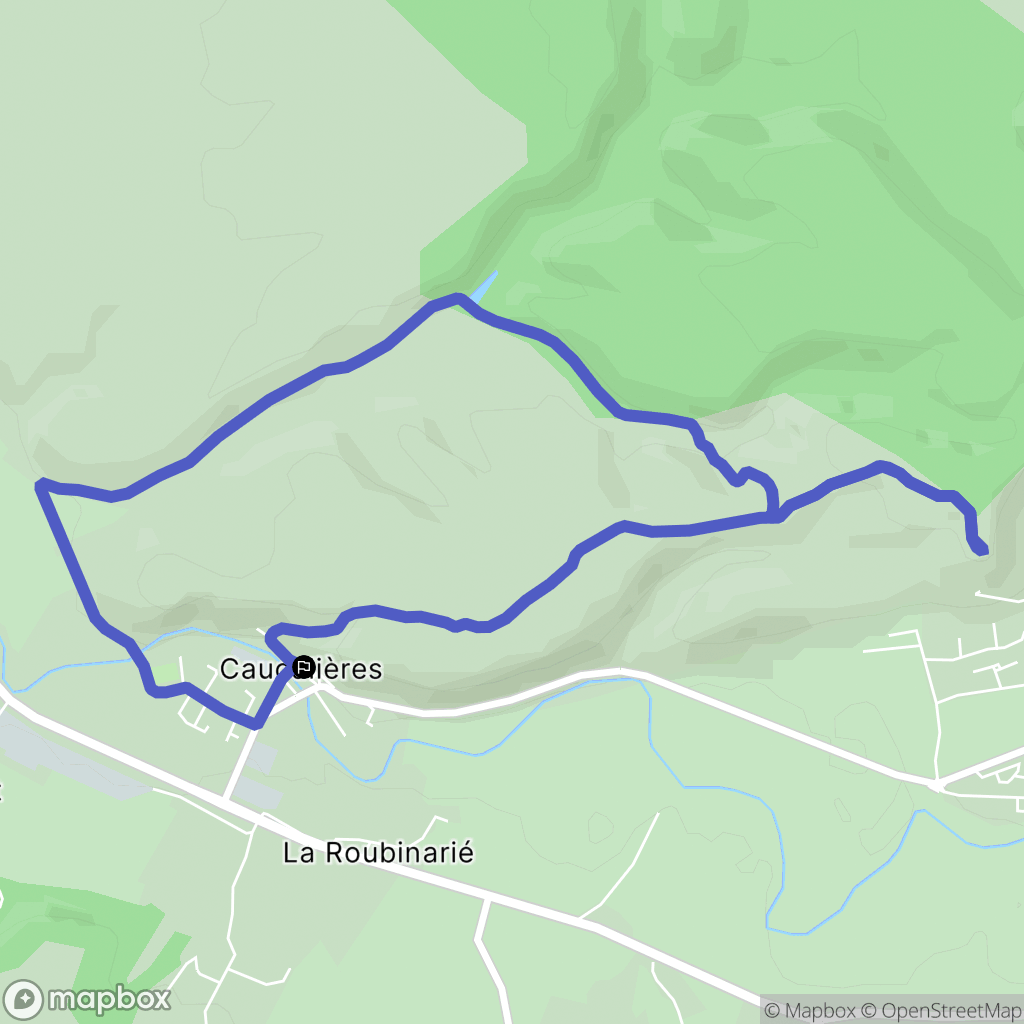 Caucalières : carte du parcours de randonnée - France