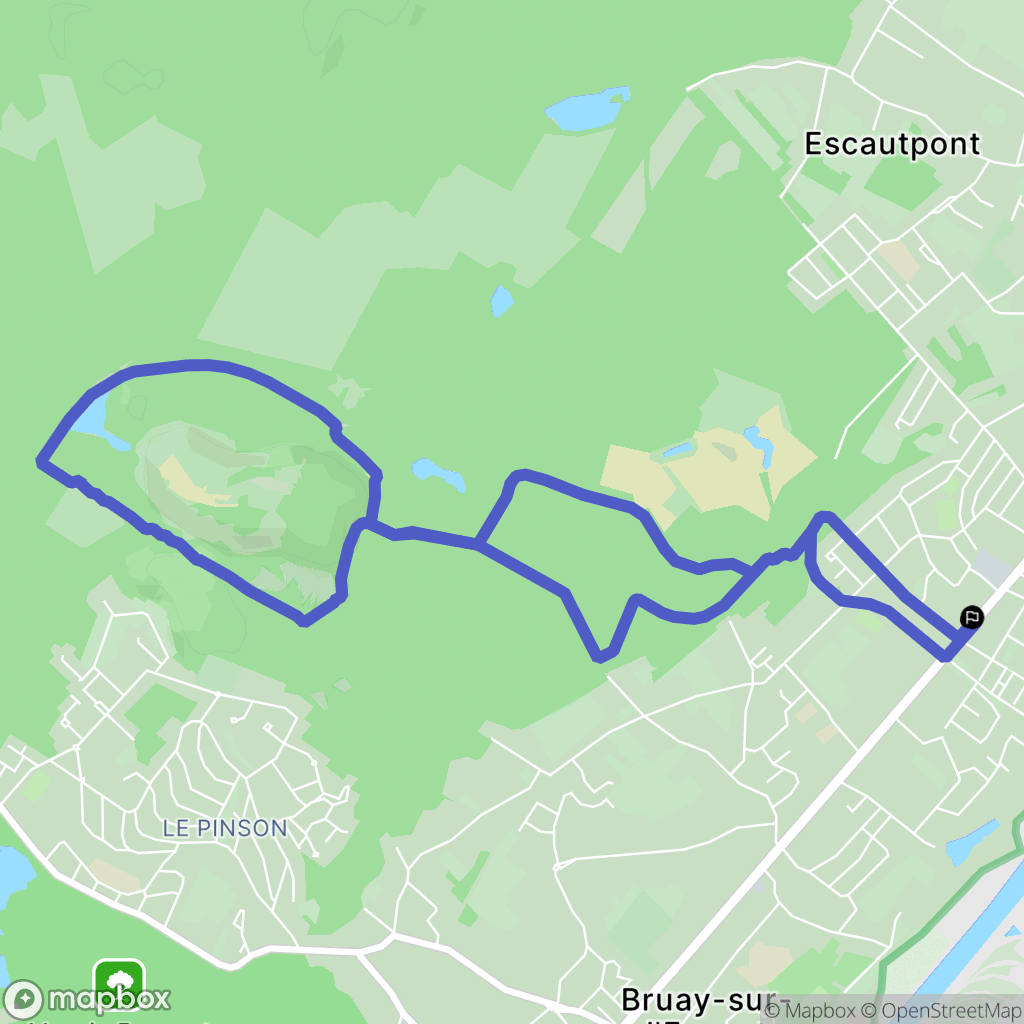 Bruay-sur-l'Escaut : carte du parcours de randonnée - France