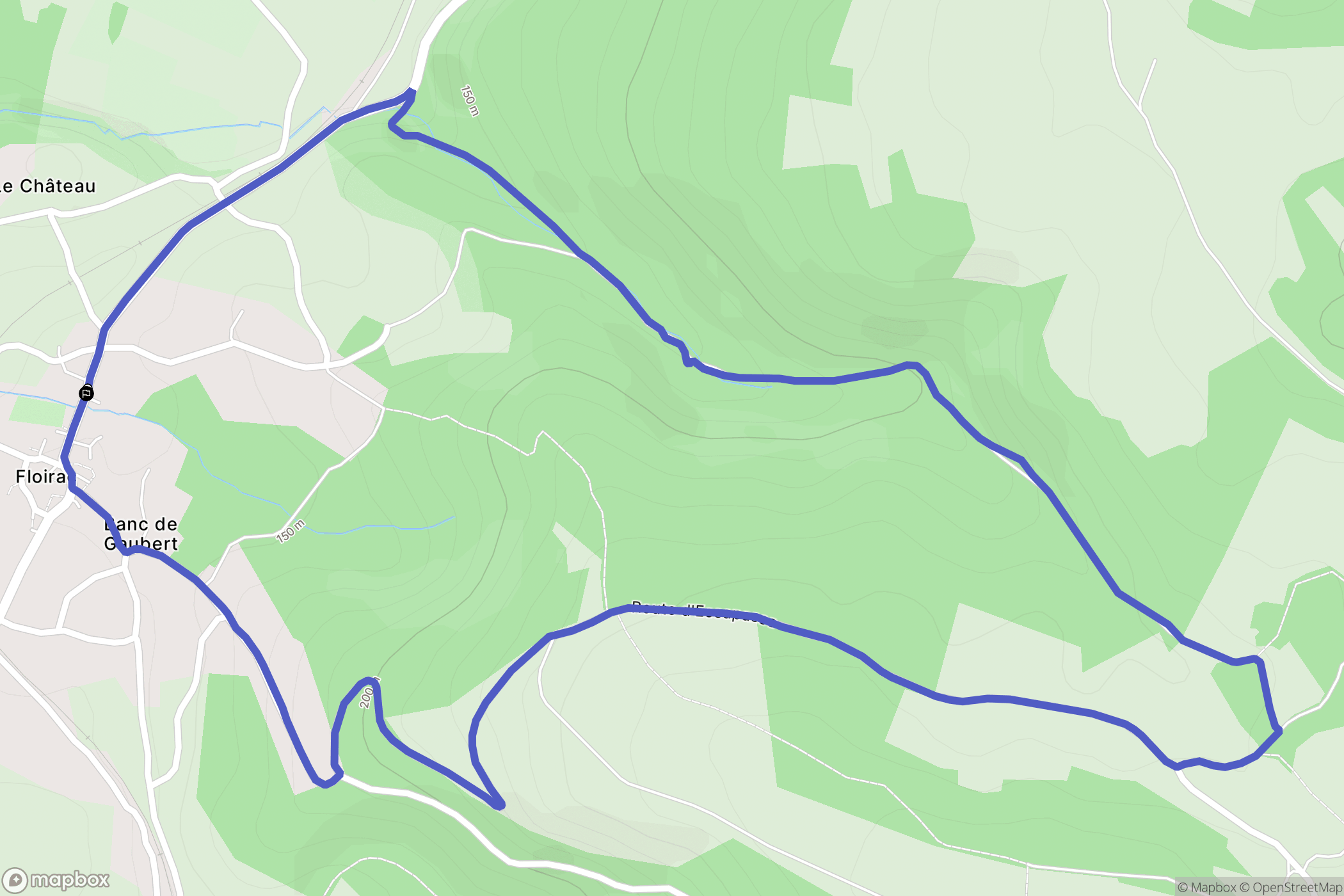 Floirac : carte du parcours de randonnée - France