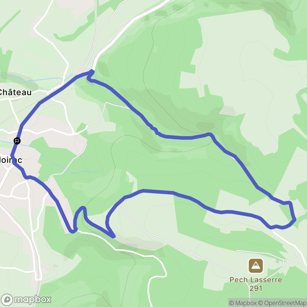 Floirac : carte du parcours de randonnée - France