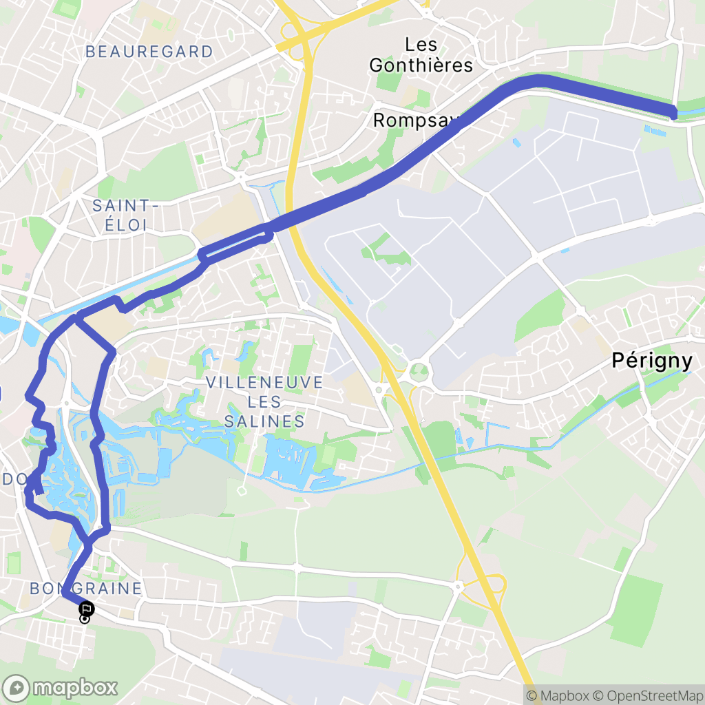 La Rochelle : carte du parcours de randonnée - France