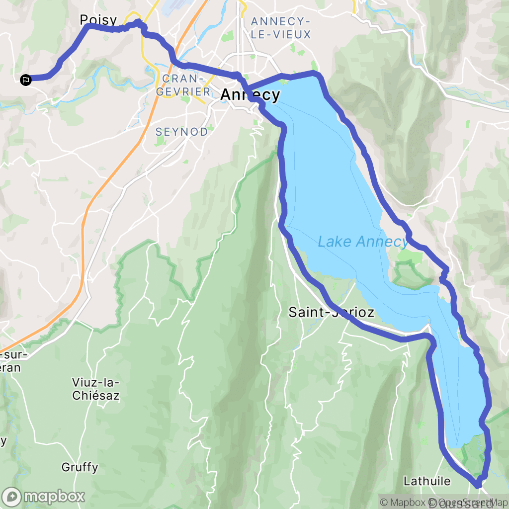 Lovagny : carte du parcours de randonnée - France