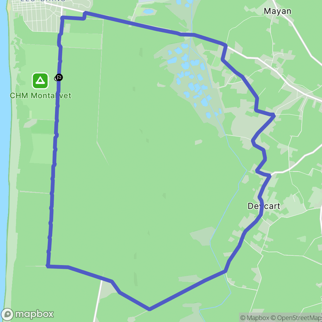 Vendays-Montalivet : carte du parcours de randonnée - France