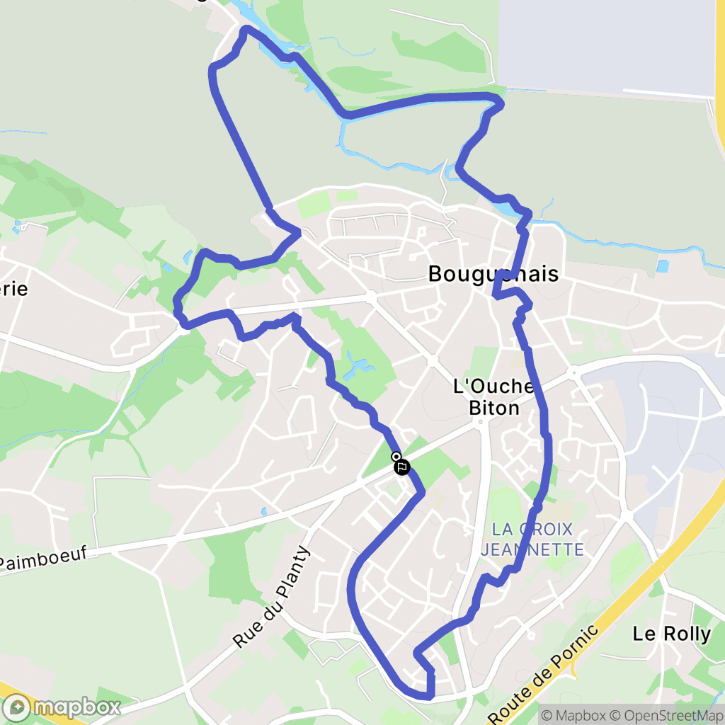 Bouguenais : carte du parcours de randonnée - France