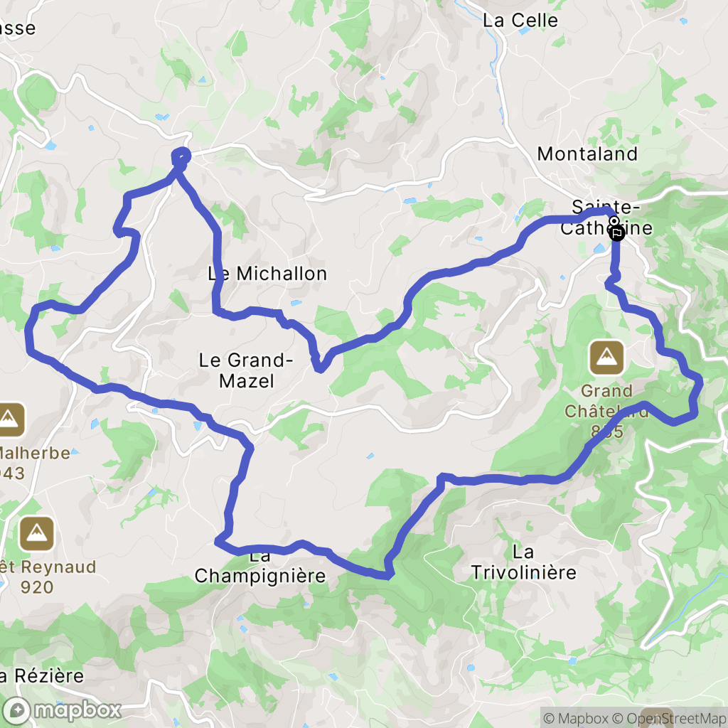 Sainte-Catherine : carte du parcours de randonnée - France
