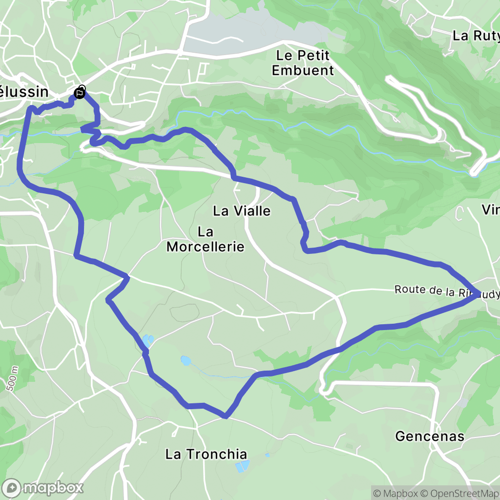 Pélussin : carte du parcours de randonnée - France