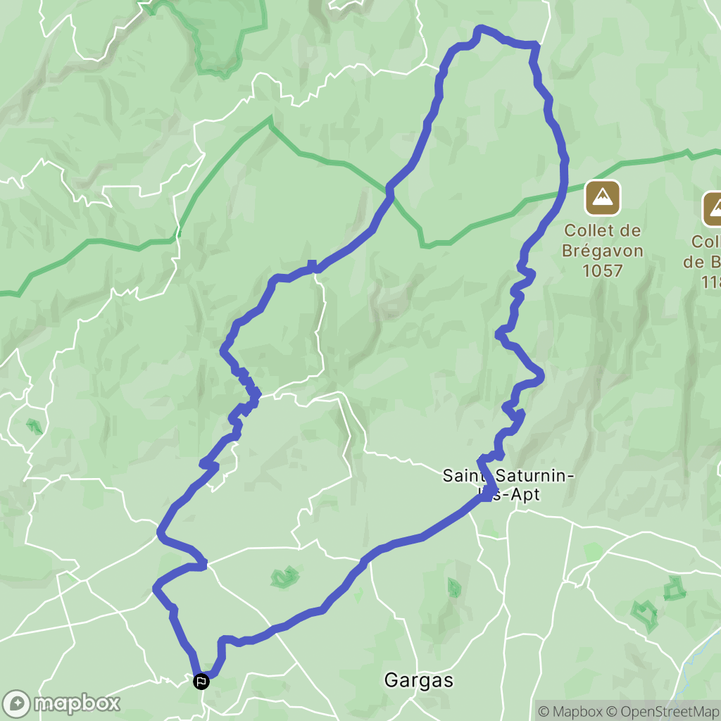 Roussillon : carte du parcours de randonnée - France