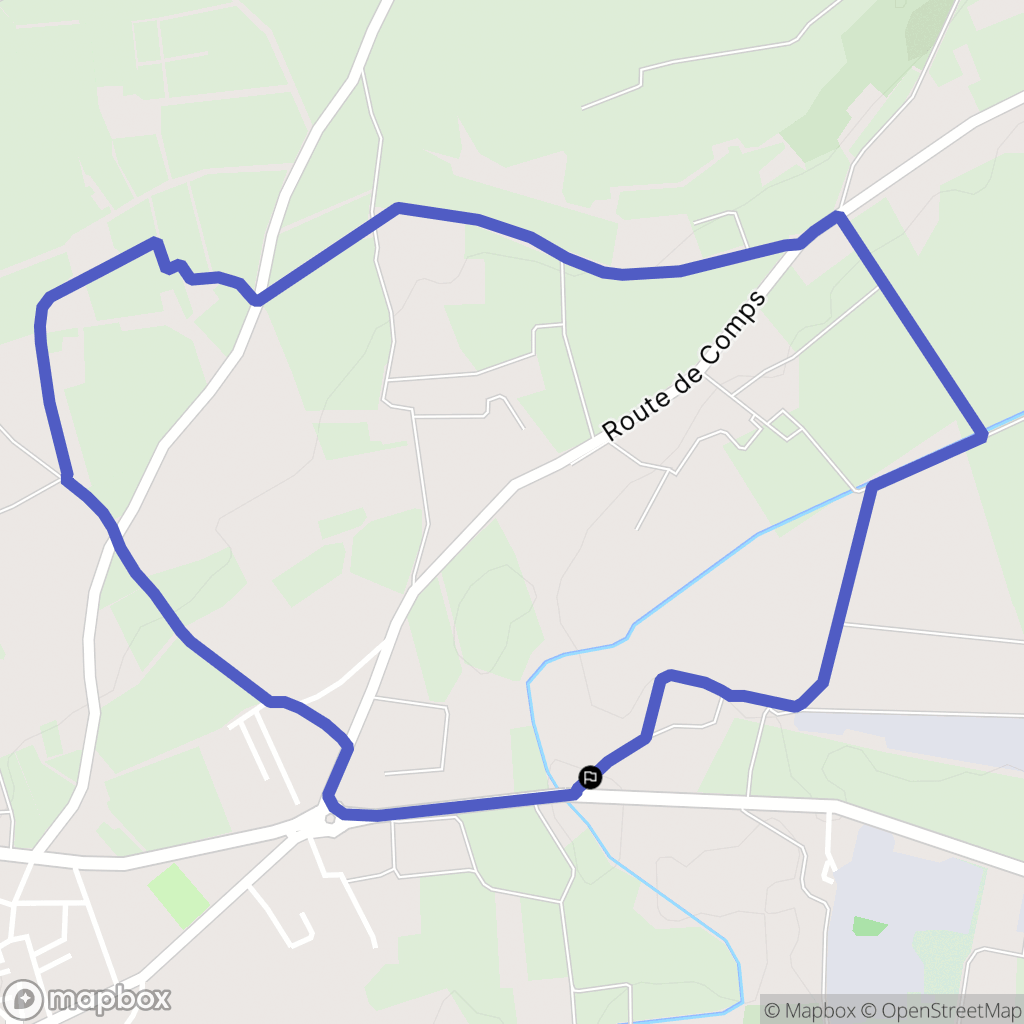 Jonquières-Saint-Vincent : carte du parcours de randonnée - France