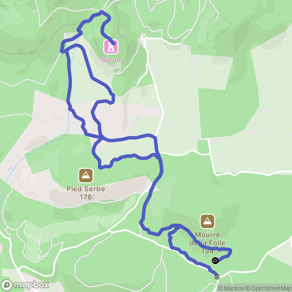 Chusclan : carte du parcours de randonnée - France