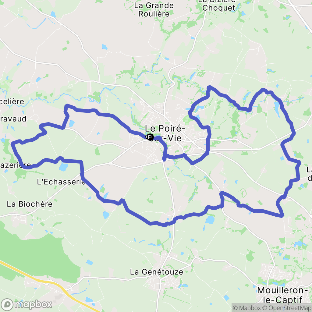 Le Poiré-sur-Vie : carte du parcours de randonnée - France