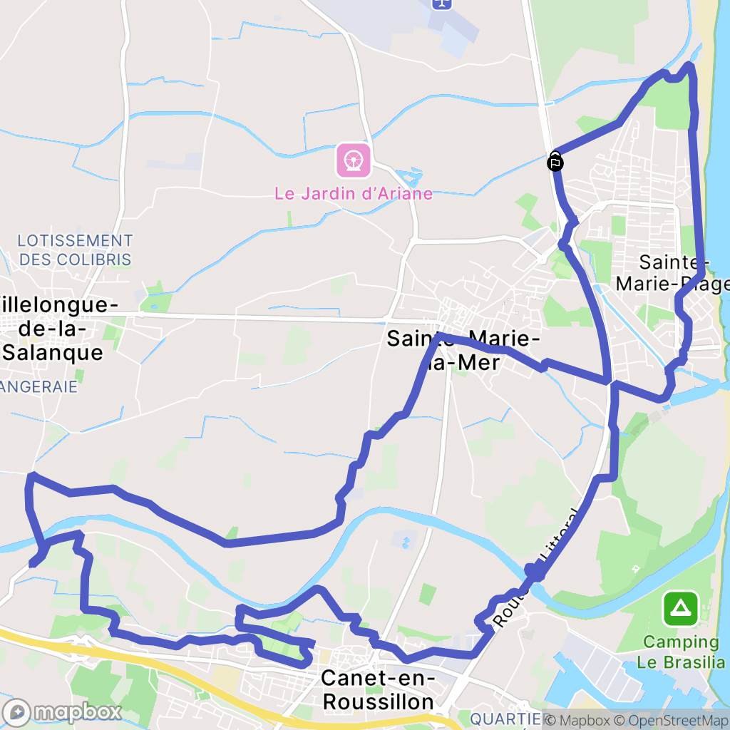 Sainte-Marie : carte du parcours de randonnée - France