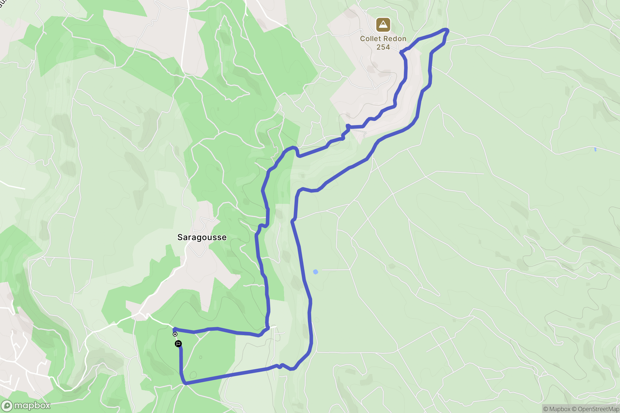 Rognac : carte du parcours de randonnée - France