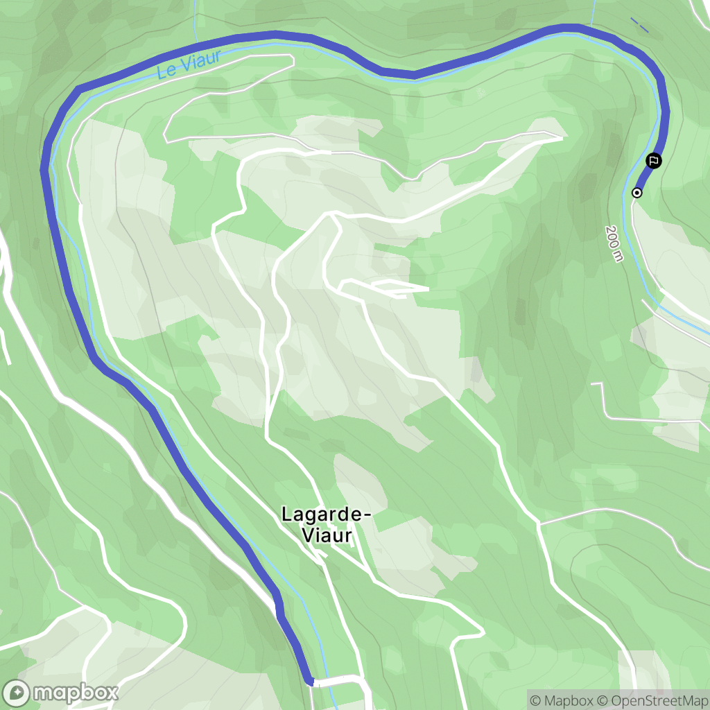 Bor-et-Bar : carte du parcours de randonnée - France