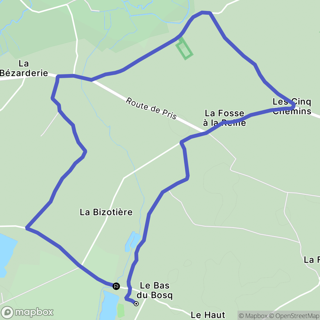 Saint-Martin-d'Aubigny : carte du parcours de randonnée - France