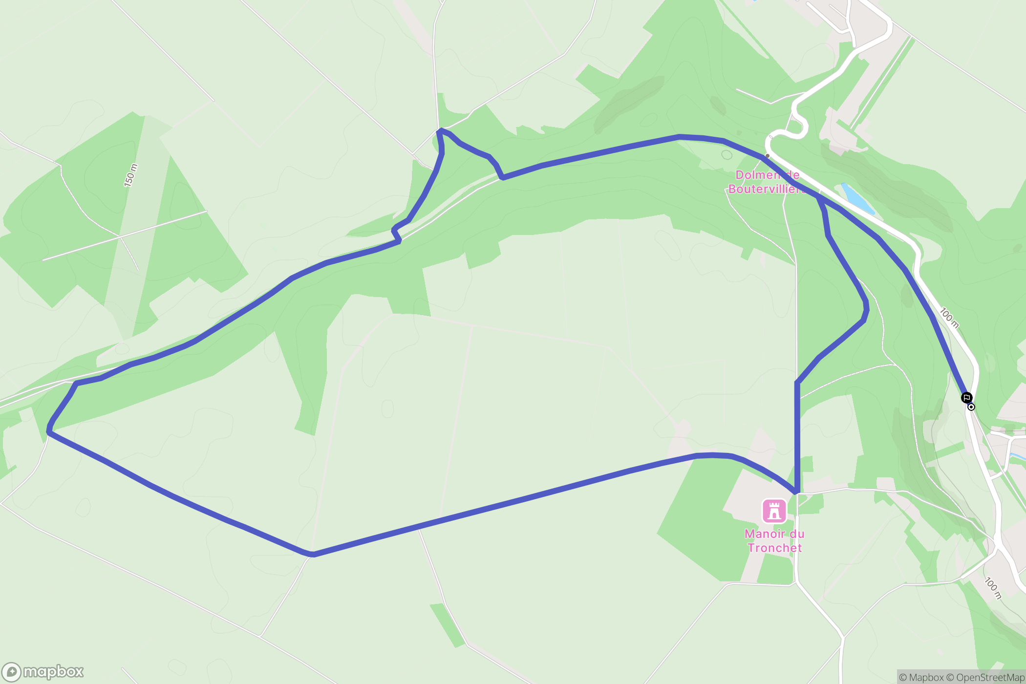 Chalo-Saint-Mars : carte du parcours de randonnée - France