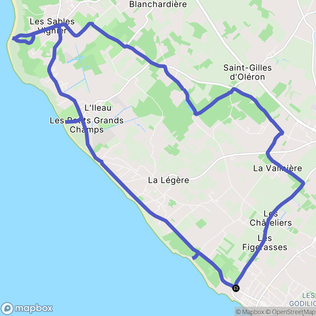 Saint-Pierre-d'Oléron : carte du parcours de randonnée - France