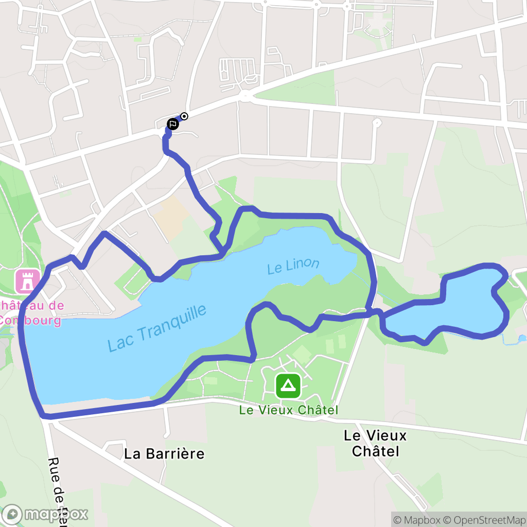 Combourg : carte du parcours de randonnée - France