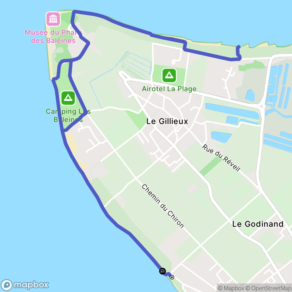 Saint-Clément-des-Baleines : carte du parcours de randonnée - France