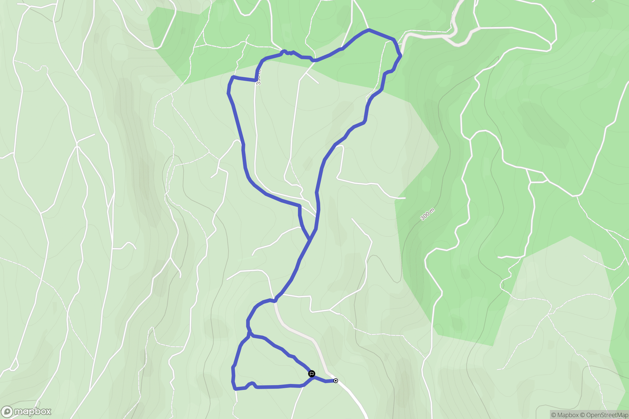 Allauch : carte du parcours de randonnée - France