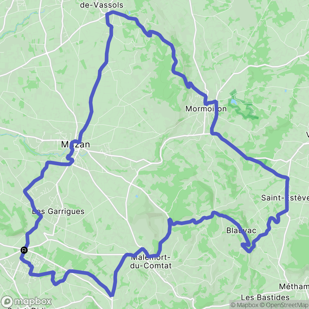 Saint-Didier : carte du parcours de randonnée - France