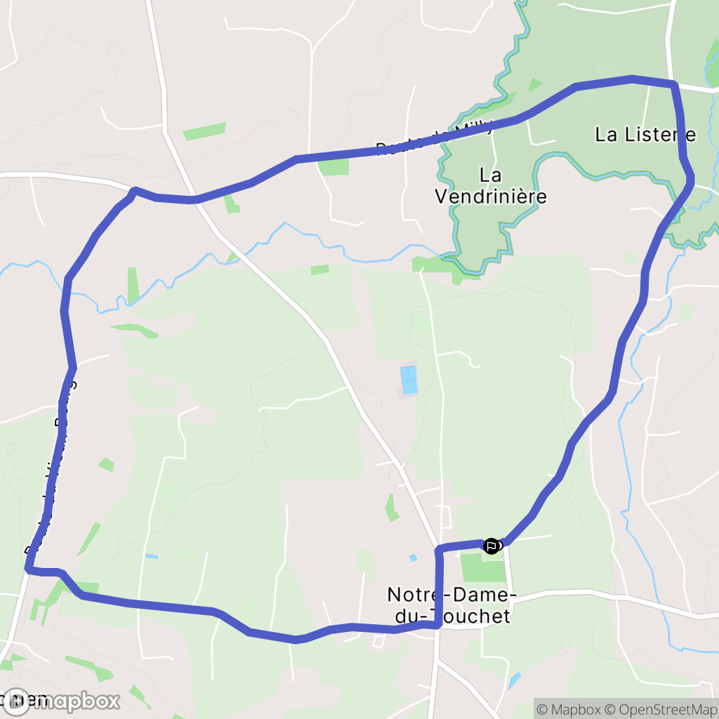 Mortain-Bocage : carte du parcours de randonnée - France