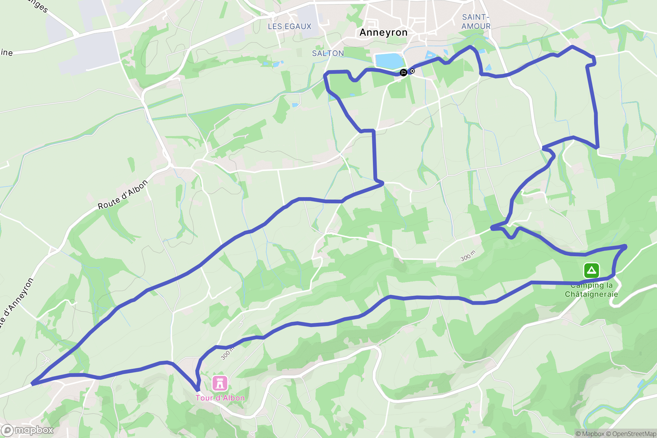 Anneyron : carte du parcours de randonnée - France