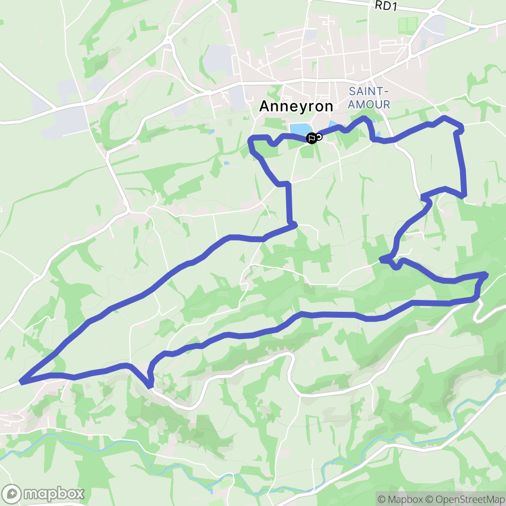 Anneyron : carte du parcours de randonnée - France
