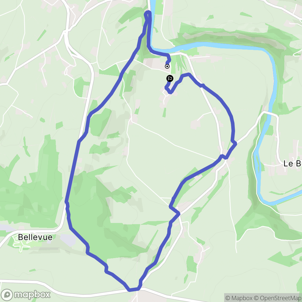 Clécy : carte du parcours de randonnée - France