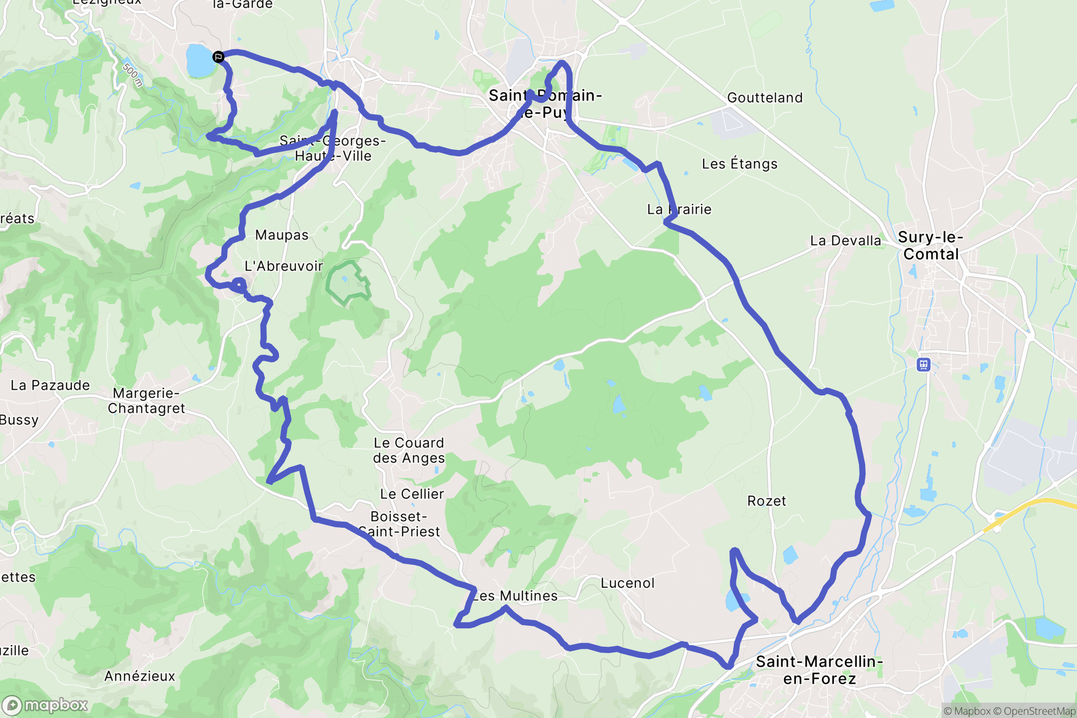 Saint-Thomas-la-Garde : carte du parcours de randonnée - France