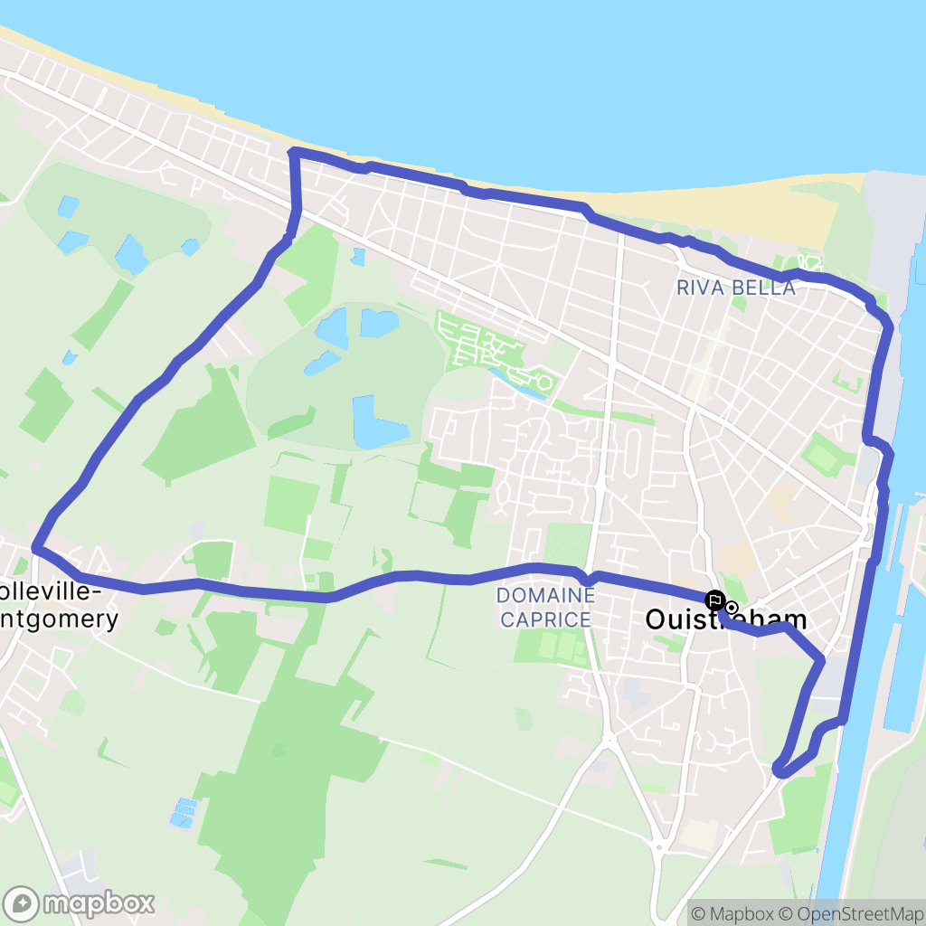 Ouistreham : carte du parcours de randonnée - France