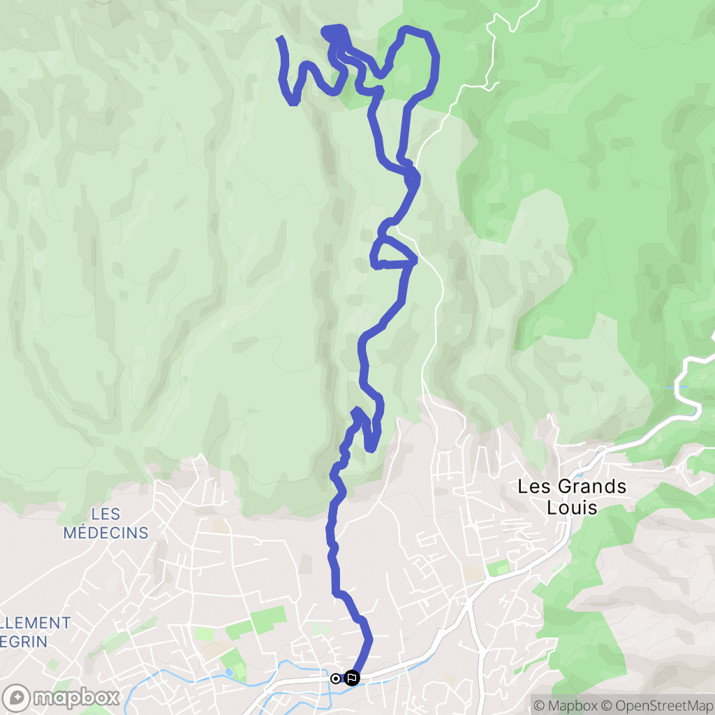 Allauch : carte du parcours de randonnée - France