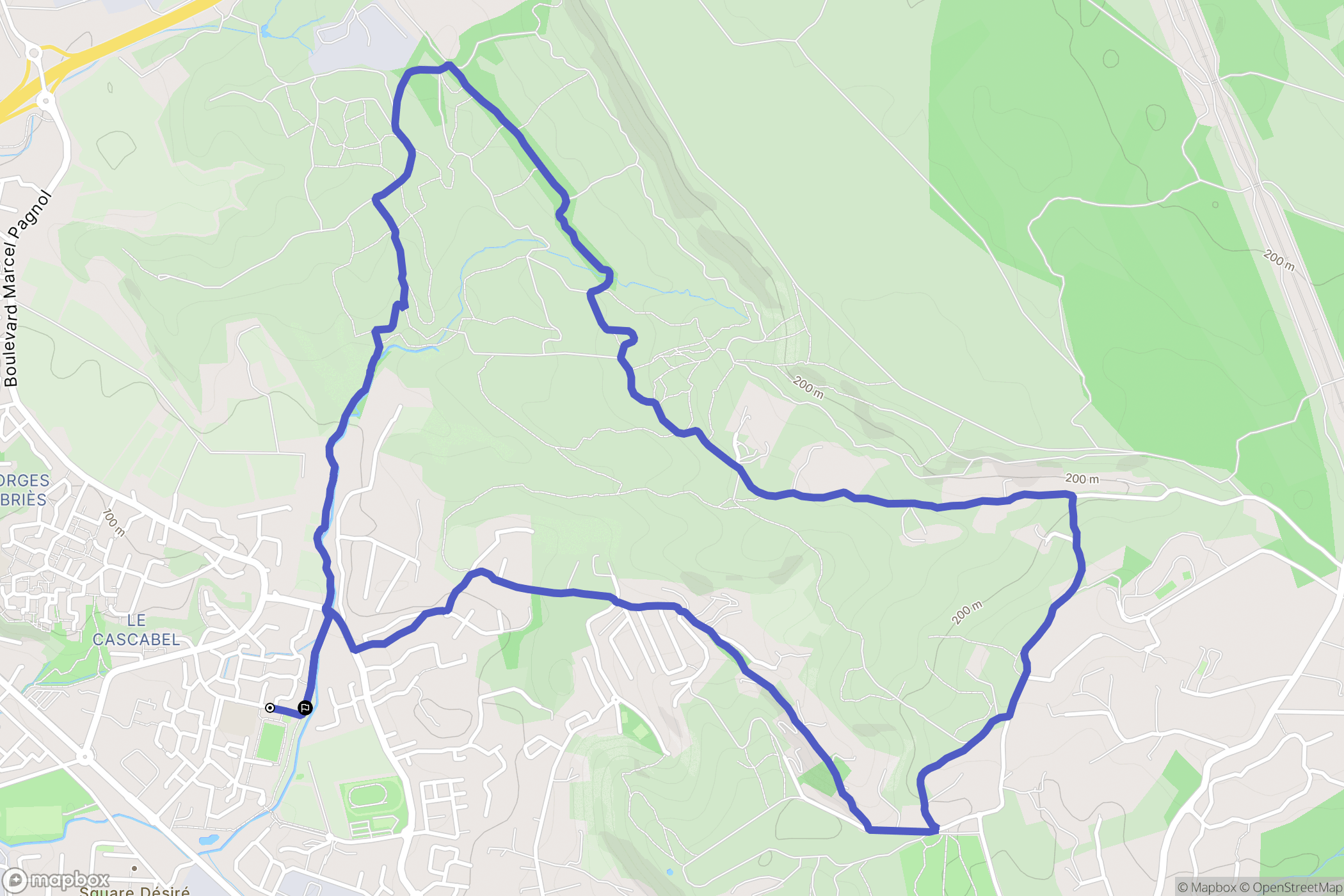 Vitrolles : carte du parcours de randonnée - France