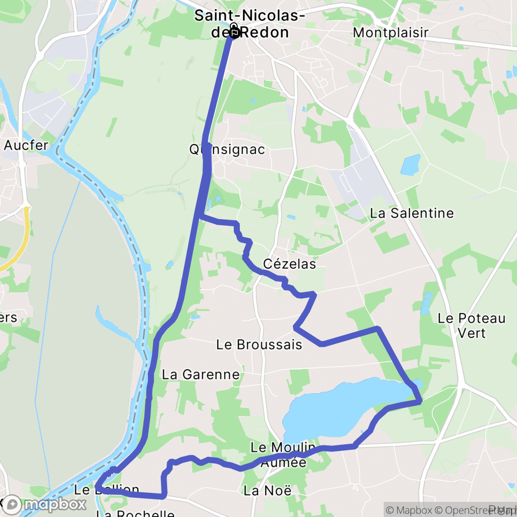 Saint-Nicolas-de-Redon : carte du parcours de randonnée - France