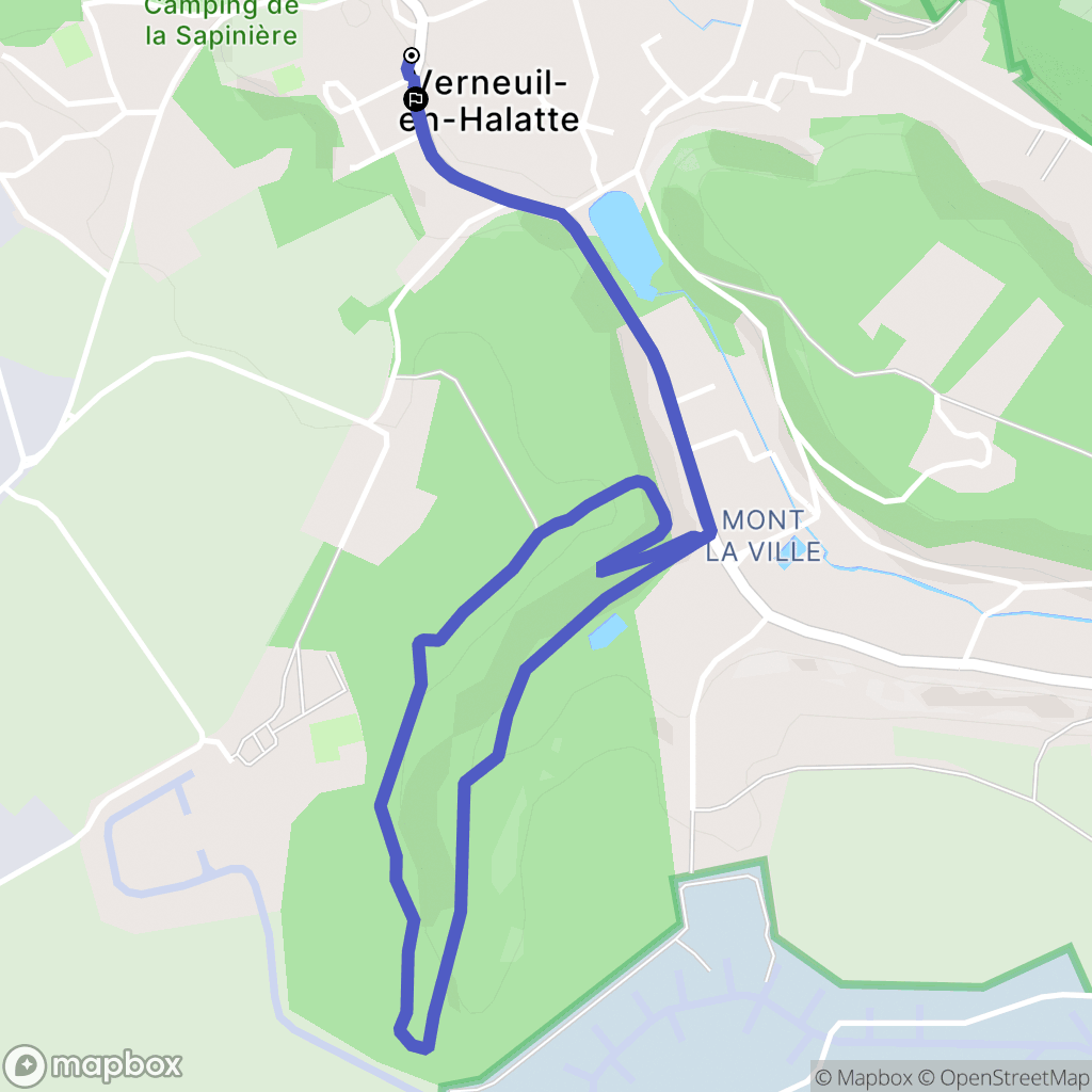 Verneuil-en-Halatte : carte du parcours de randonnée - France