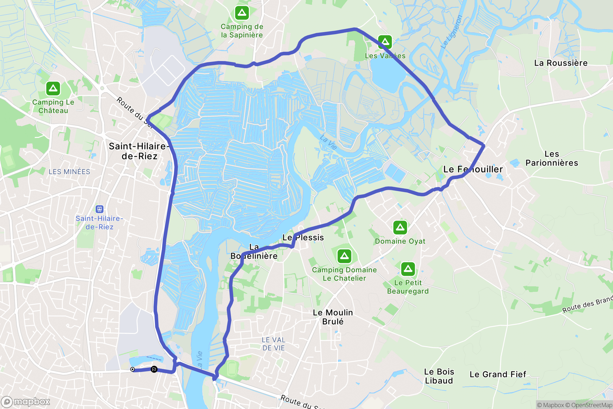 Saint-Gilles-Croix-de-Vie : carte du parcours de randonnée - France
