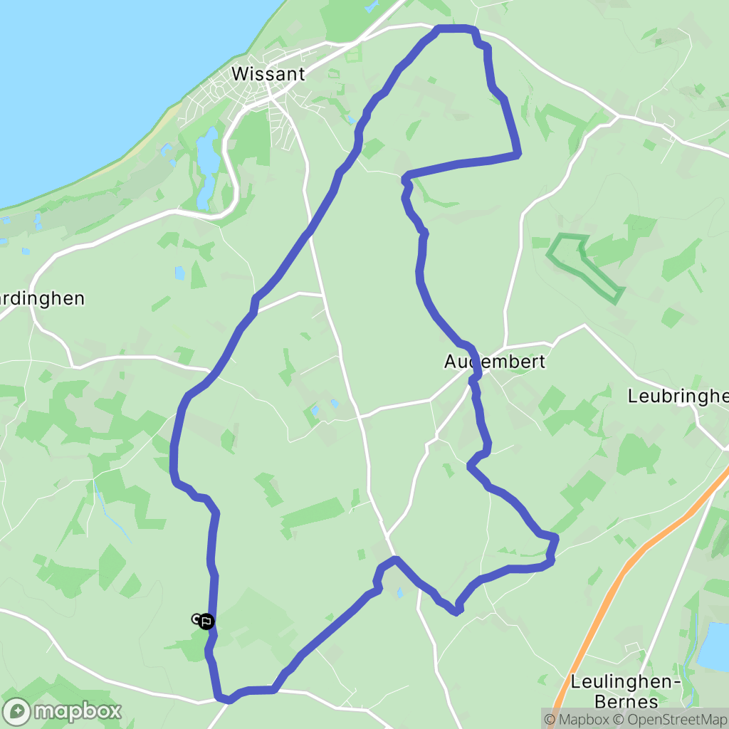 Bazinghen : carte du parcours de randonnée - France