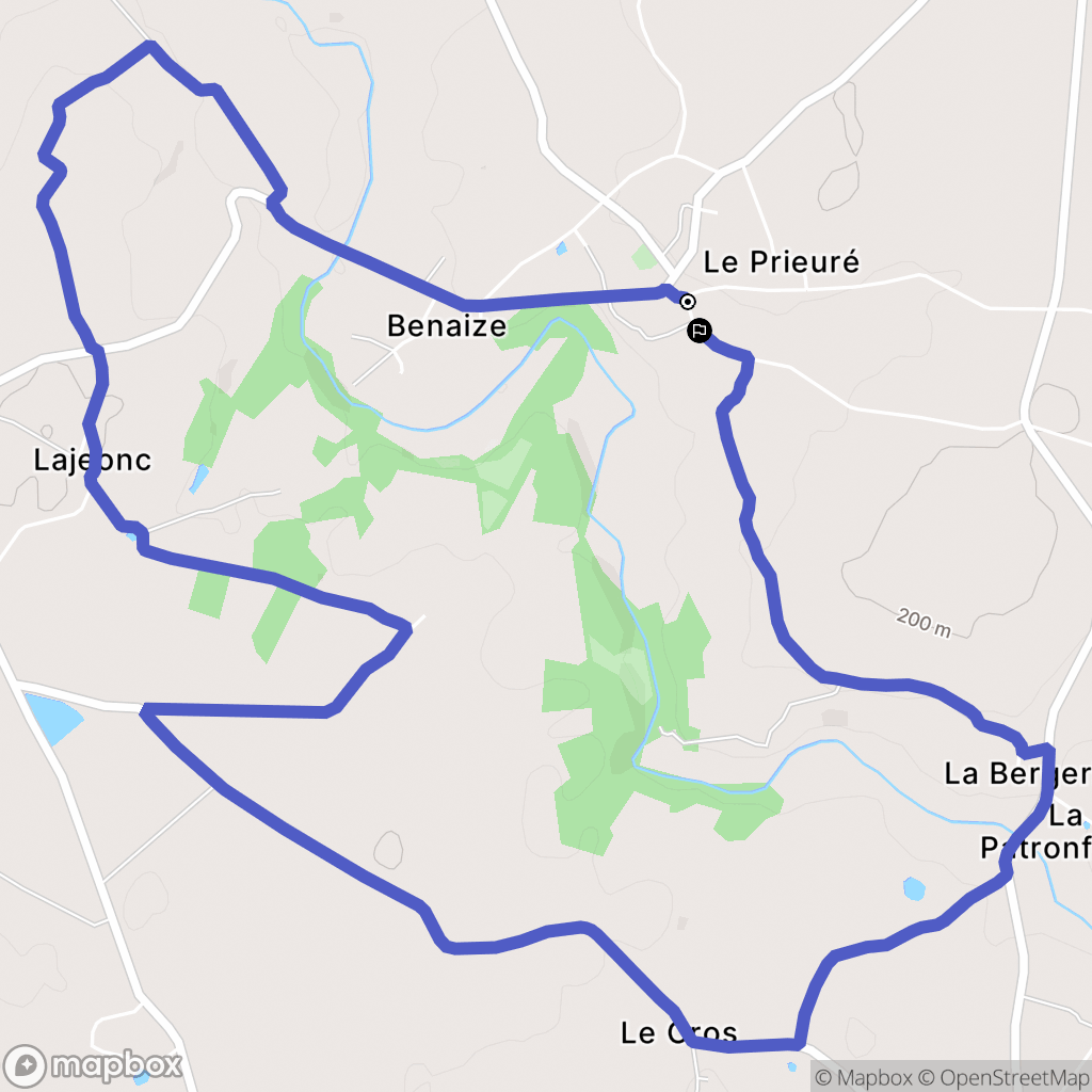 Coulonges : carte du parcours de randonnée - France