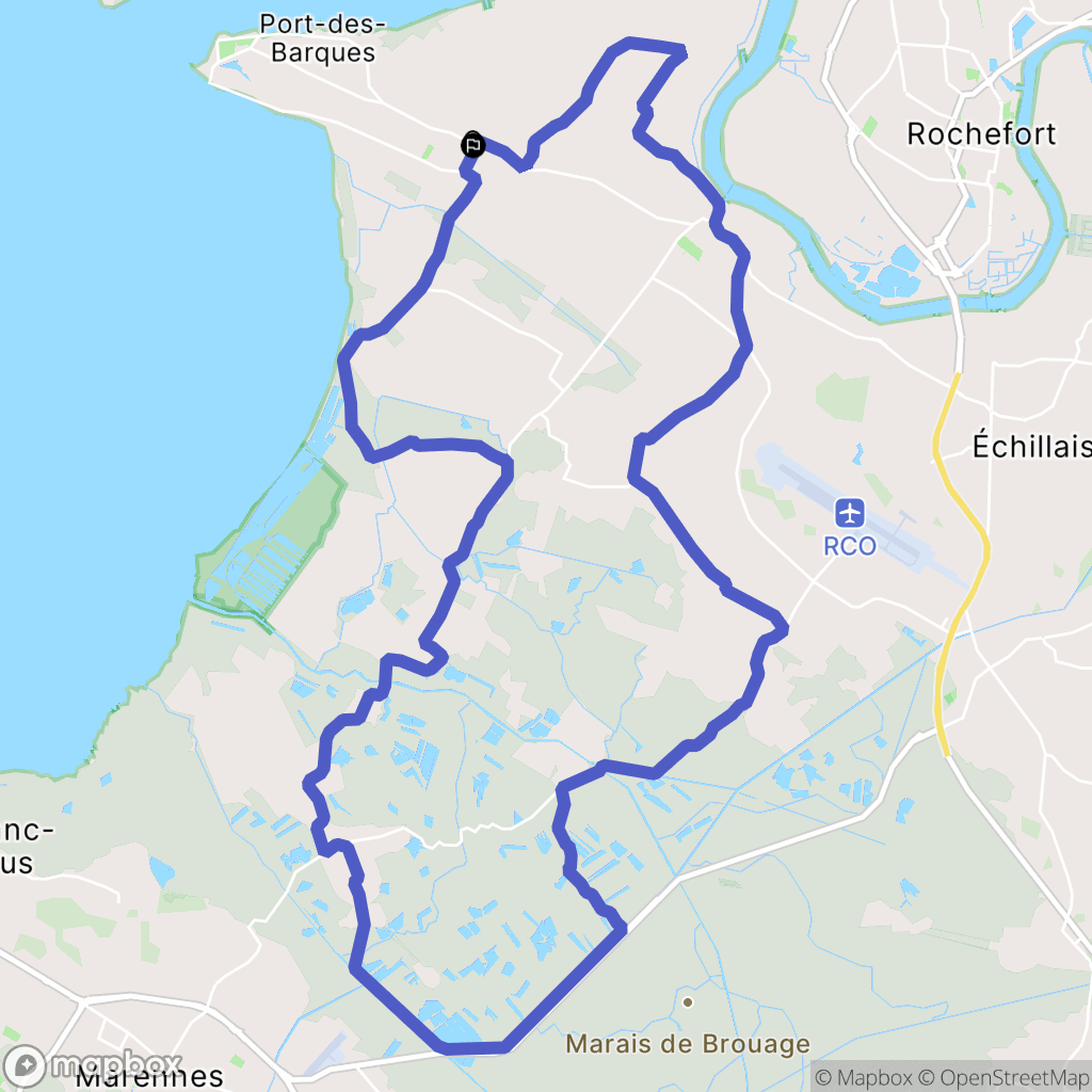 Saint-Nazaire-sur-Charente : carte du parcours de randonnée - France
