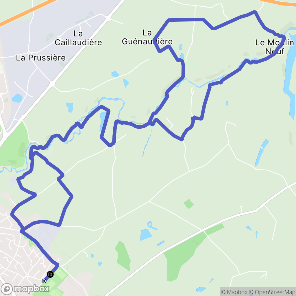 Chemillé-en-Anjou : carte du parcours de randonnée - France