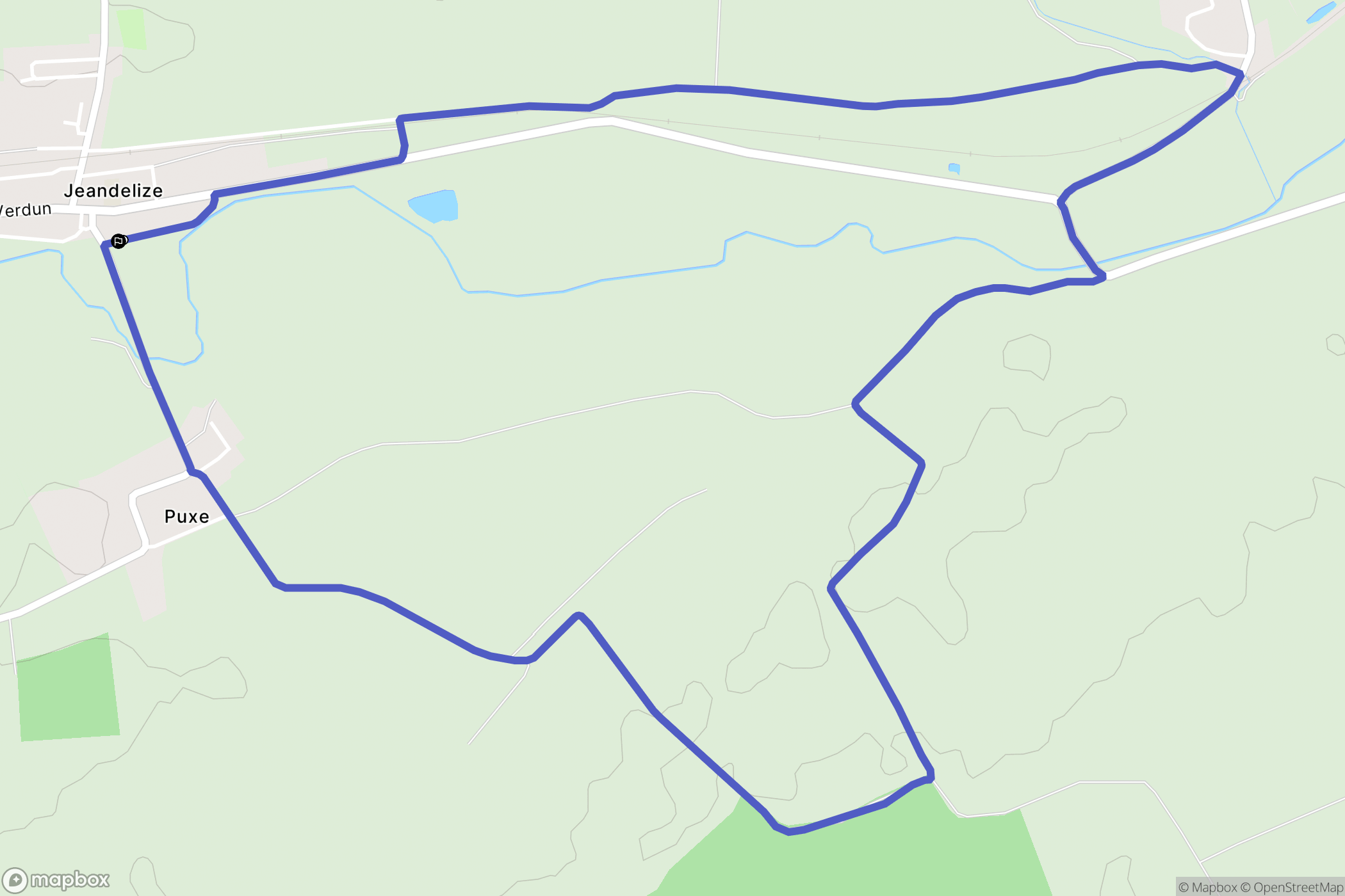 Jeandelize : carte du parcours de randonnée - France