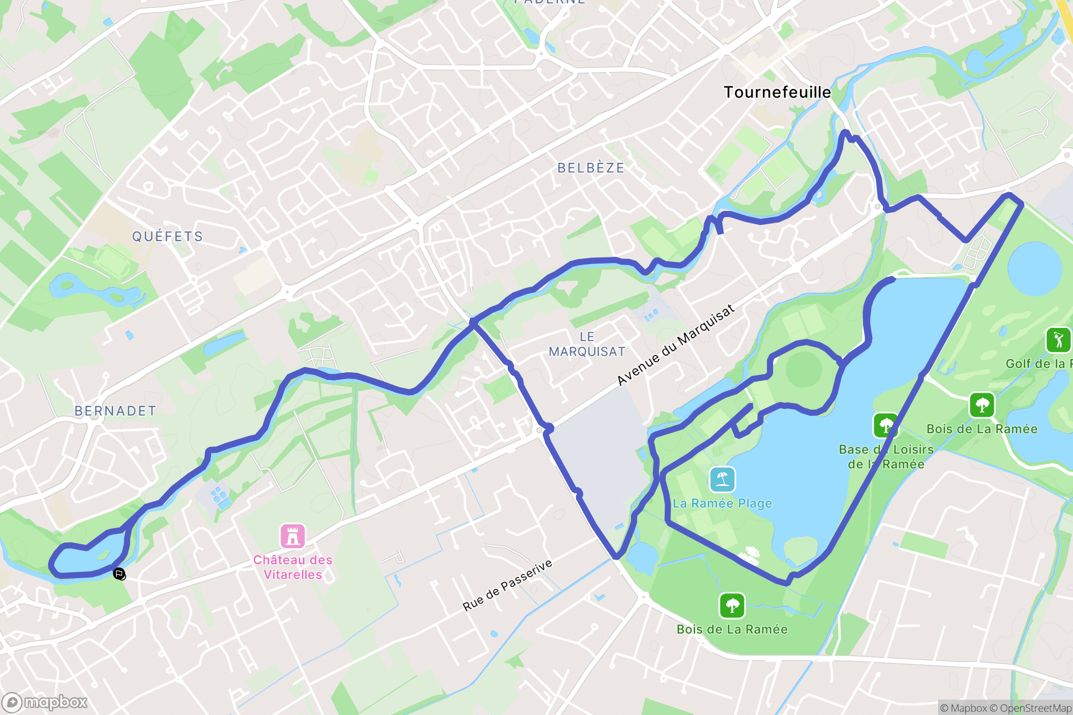 Plaisance-du-Touch : carte du parcours de randonnée - France