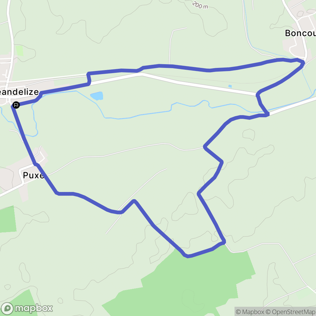 Jeandelize : carte du parcours de randonnée - France