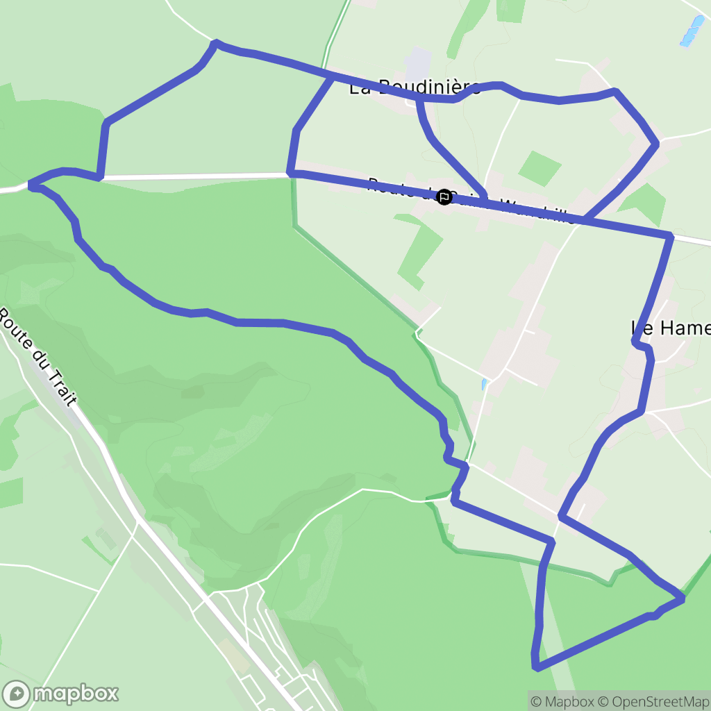 Sainte-Marguerite-sur-Duclair : carte du parcours de randonnée - France