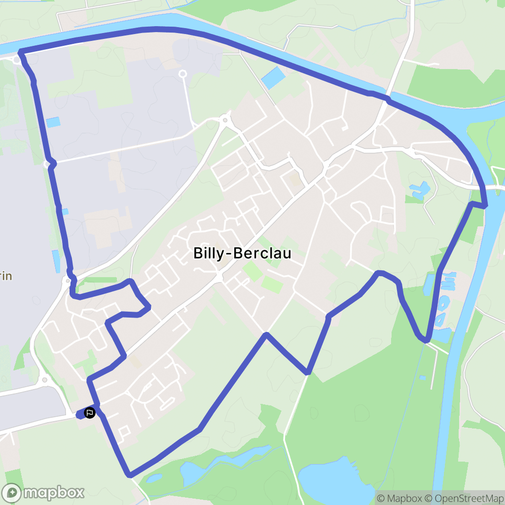 Billy-Berclau : carte du parcours de randonnée - France